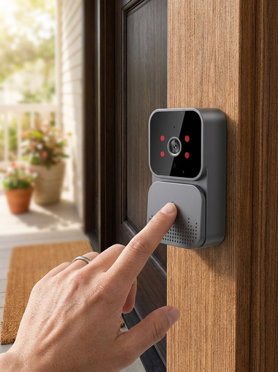 VOLTARA Wireless Video Doorbell – HD Camera, 4.3in Monitor, Two-Way Intercom, Night Vision