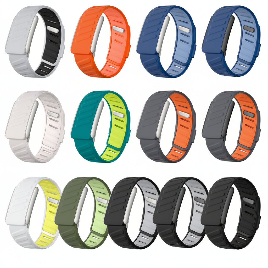 Two-colour silicone replacement strap for the Whoop fitness tracker