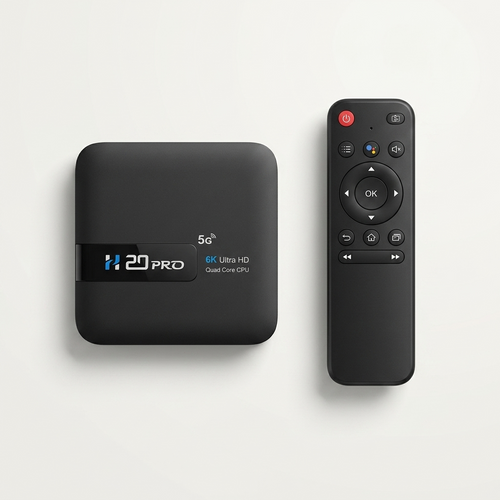 Android 14 TV Box - 4K Streaming Media Player, Wi-Fi & Bluetooth | VOLTARA H20 Pro