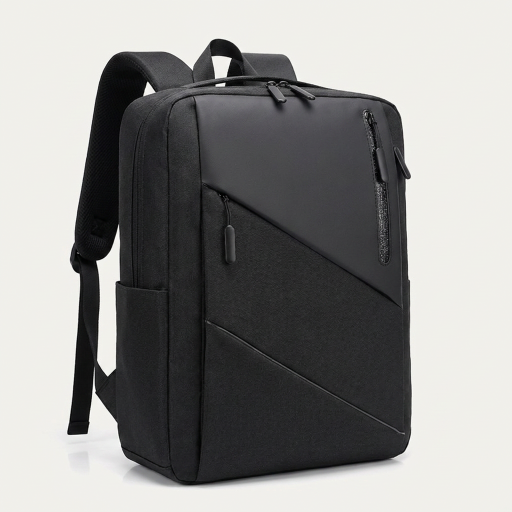 Minimalist rucksack with subtle glitter zip, 31 x 12 x 41 cm
