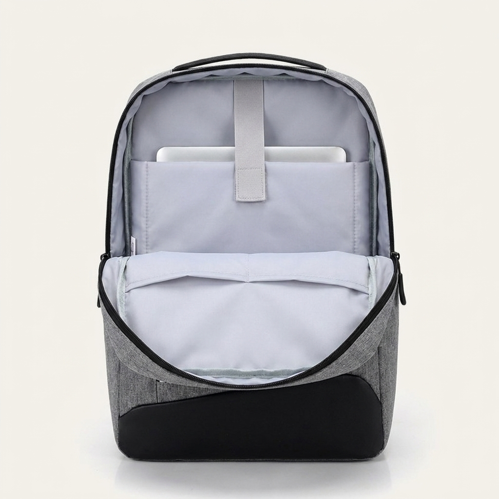 Water-resistant Oxford cloth backpack with a padded section for 16-inch laptops