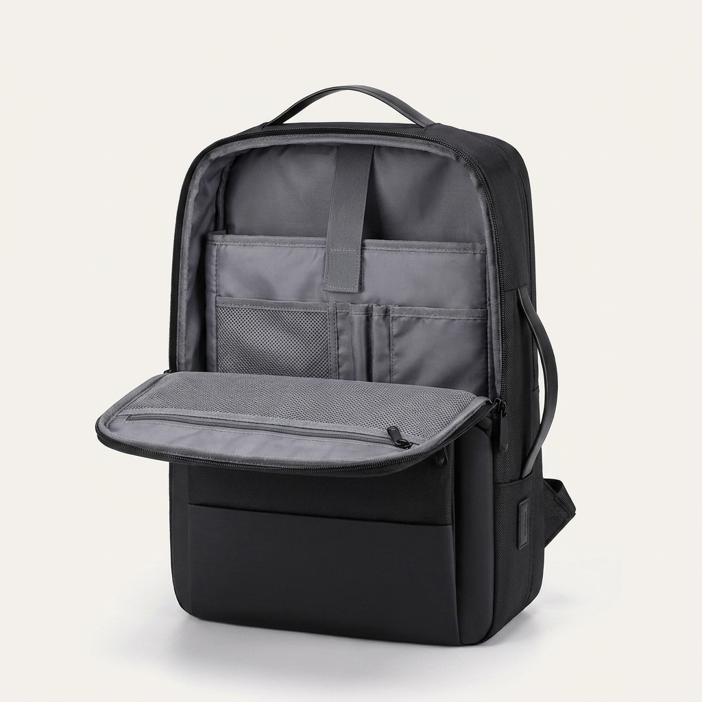 Padded laptop section holding devices up to 16 inches