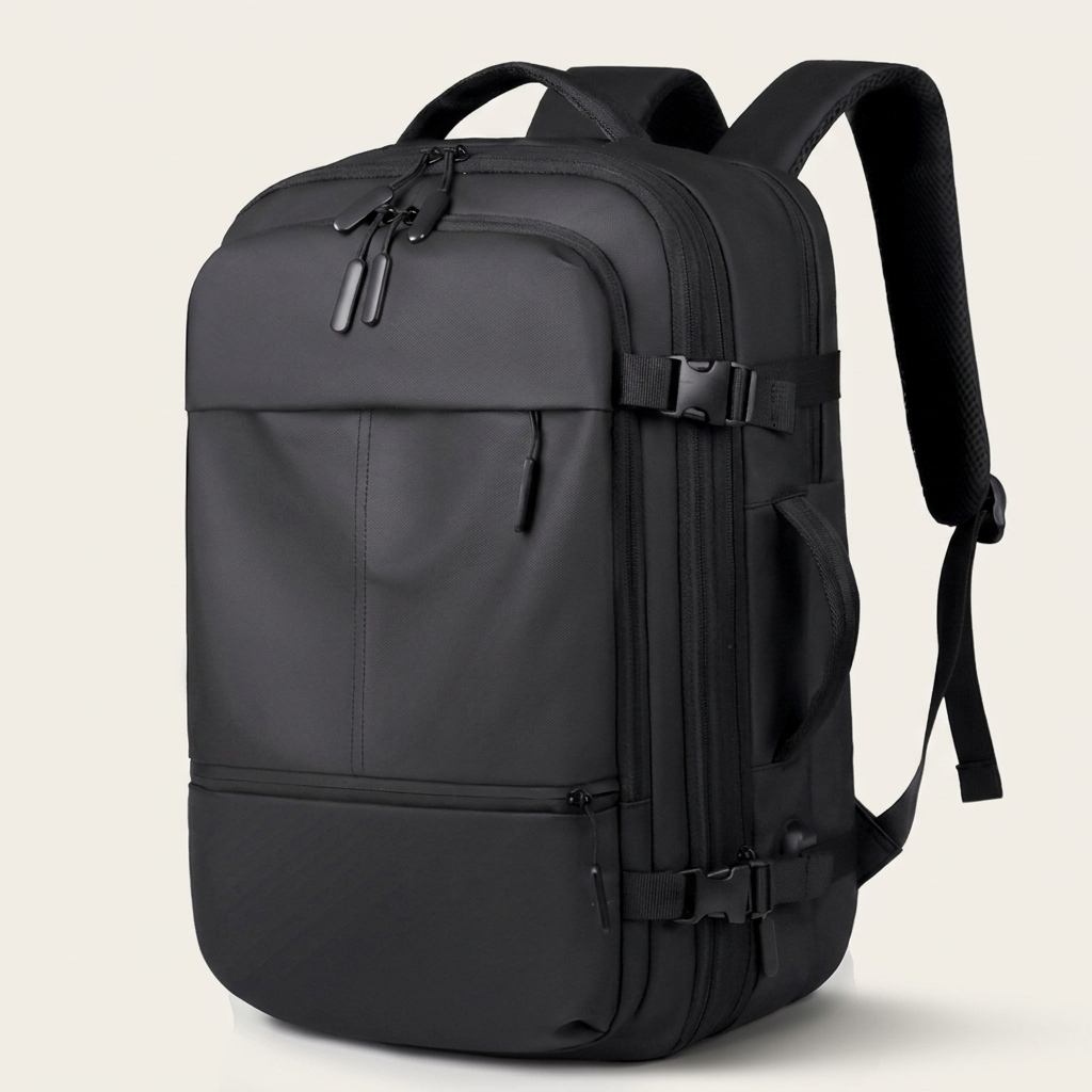 Luggage trolley strap slides over a suitcase handle for airport transfers
