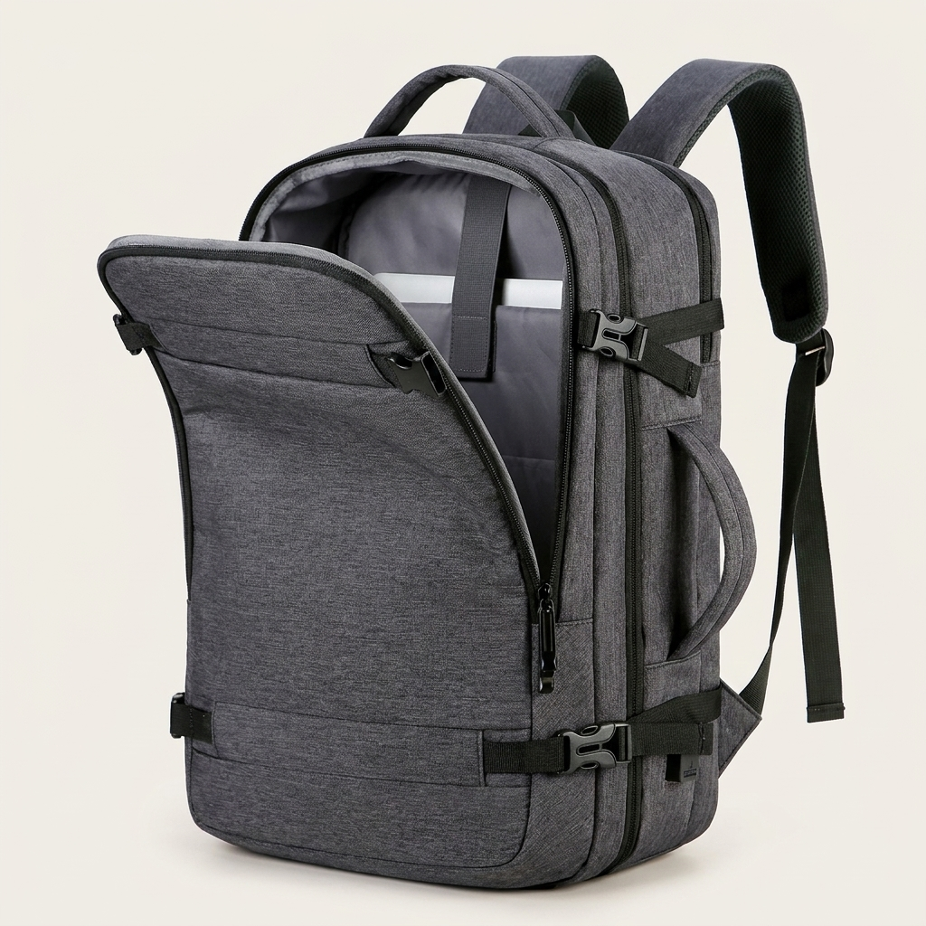 Waterproof Oxford fabric with a breathable, load-reducing carry system