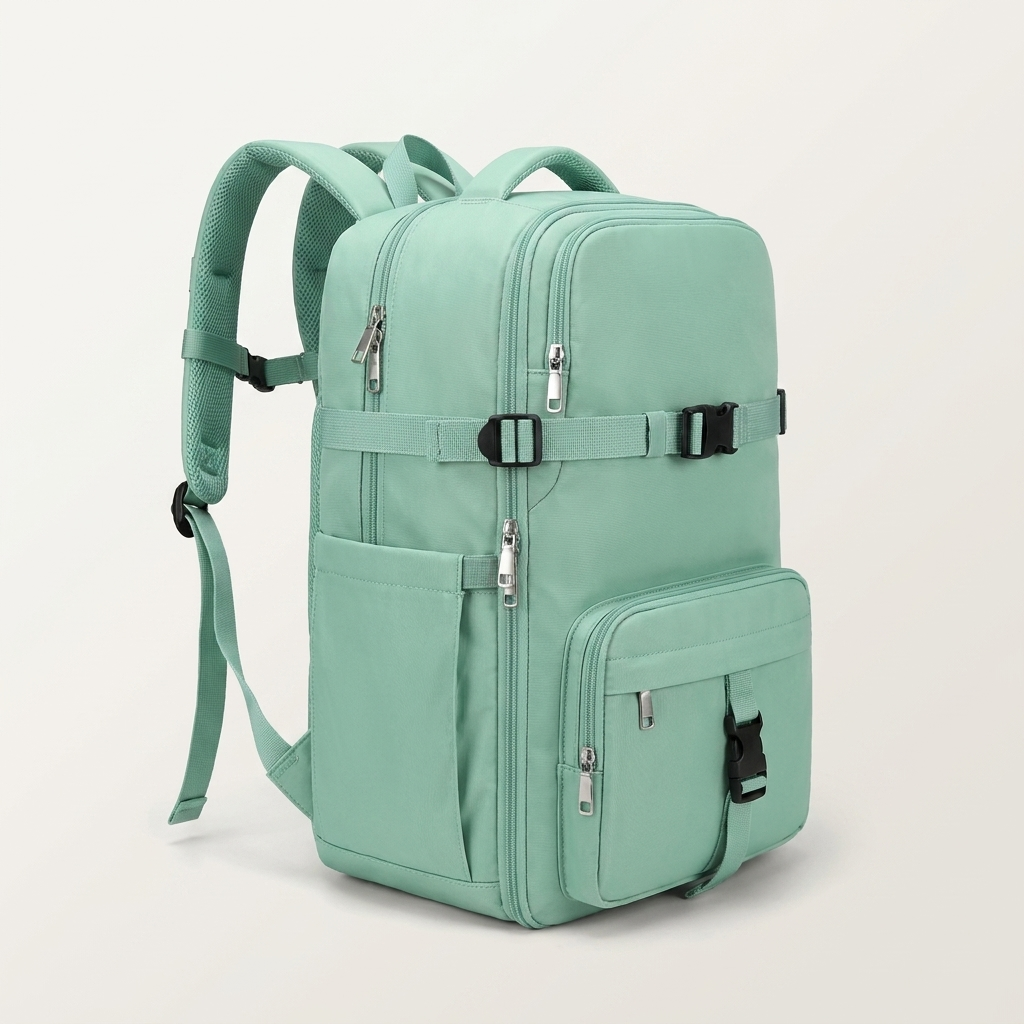 Durable nylon travel rucksack offered in six versatile colours