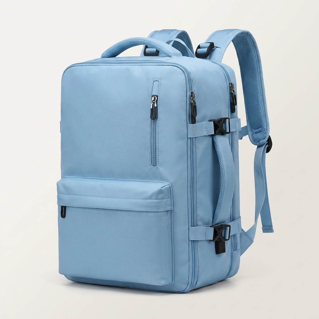 Backpack with breathable air-cushion straps and a supportive padded back
