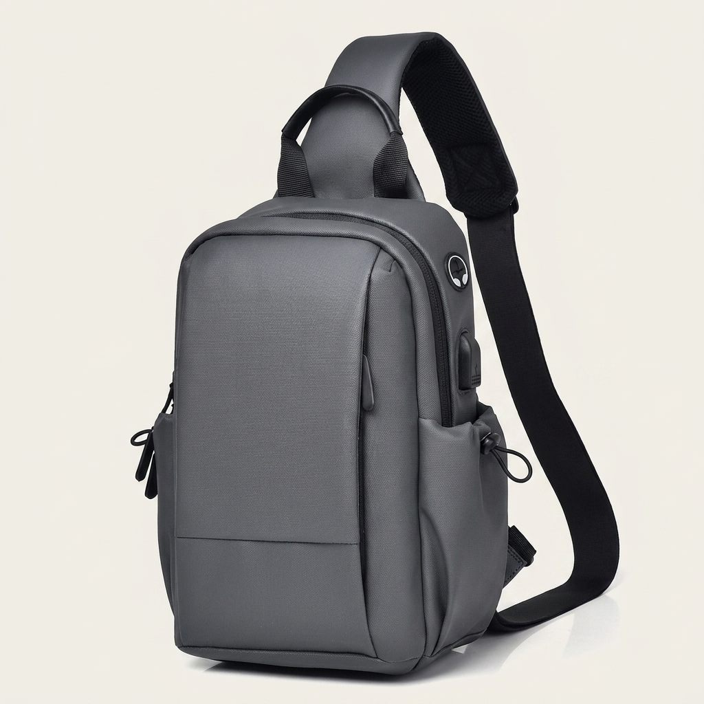 Breathable wear-resistant sling bag measuring 17 x 9 x 29 cm