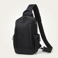 Crossbody Sling Bag - Lightweight Water-Resistant Nylon, Fits 9" Tablet