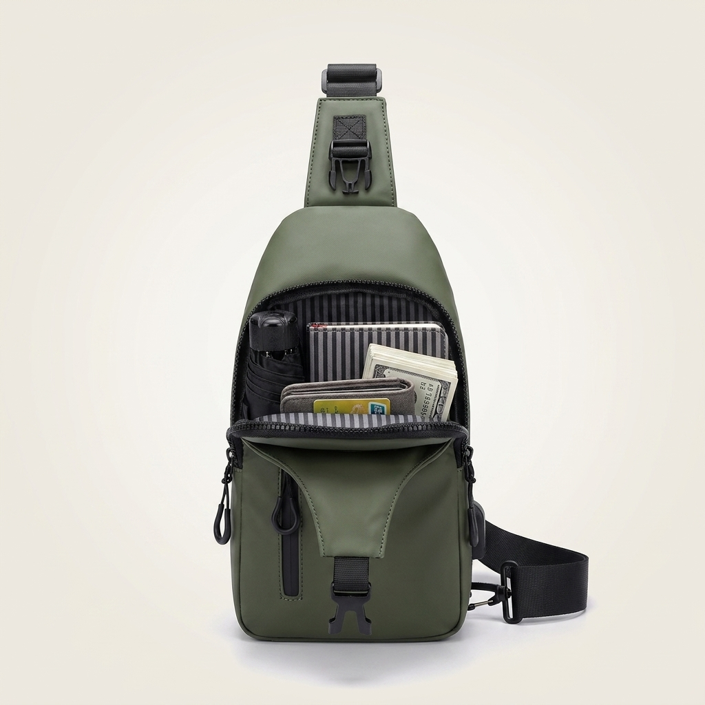Fully adjustable strap for a cross-body or single-shoulder carry