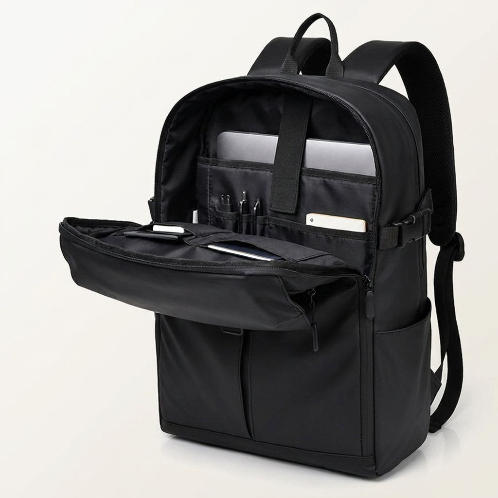Breathable air-cushion straps and supportive padded back panel