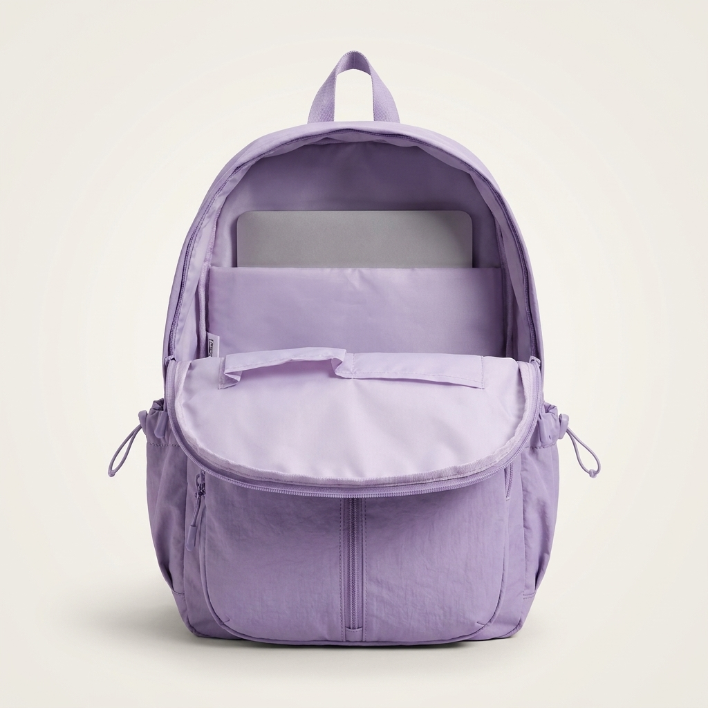Roomy 20-35L main space for books, clothes and daily kit