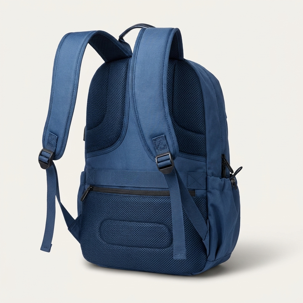 Under-20L profile that stays neat on the back for commuting and campus