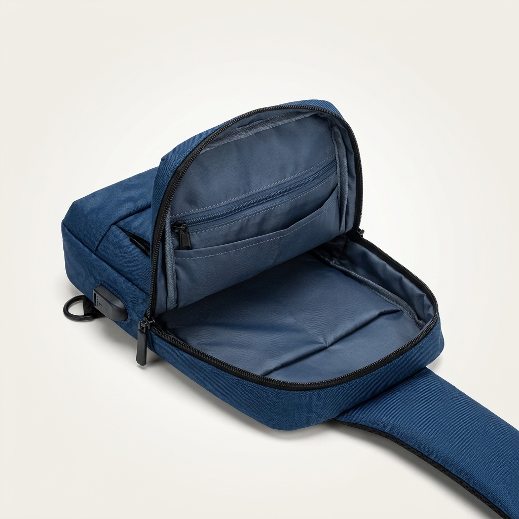 Lightweight 0.5 kg sling bag for phone, wallet and keys