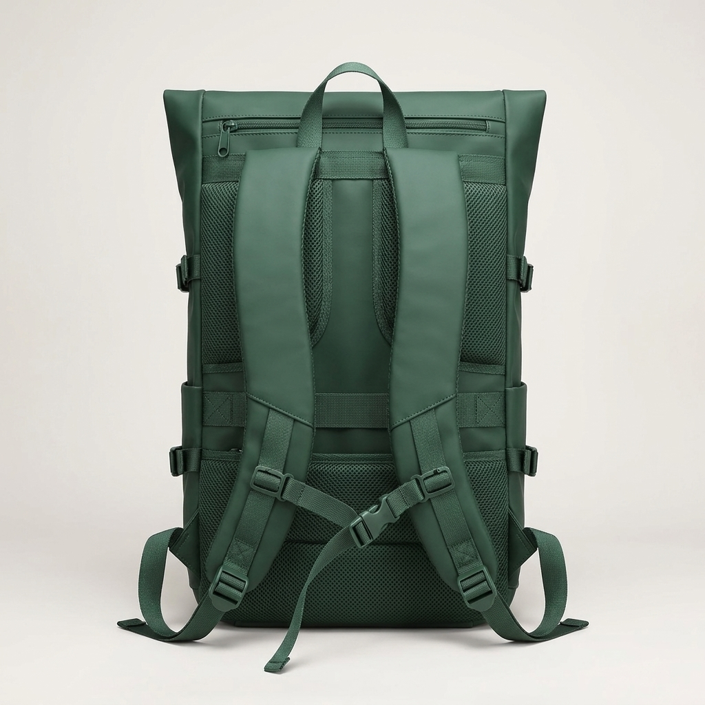 Cushioned shoulder straps and padded back panel for comfortable loads