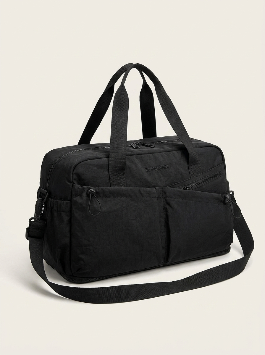 Expandable Travel & Gym Holdall - Lightweight Weekend Duffel, Dry/Wet, 36-55L