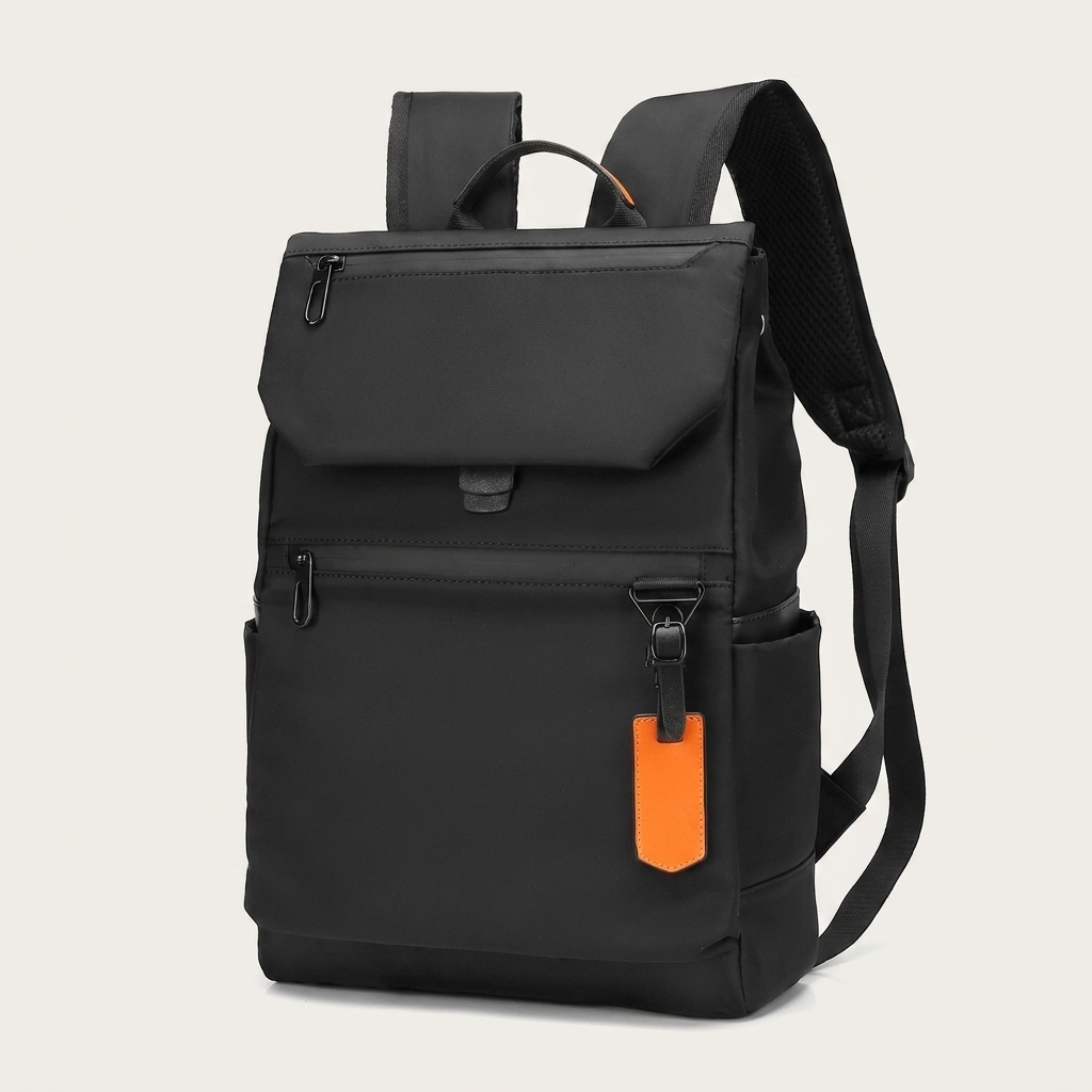 Nylon Commuter Laptop Backpack - Water-Resistant 20-35L Daypack, Fits 16"