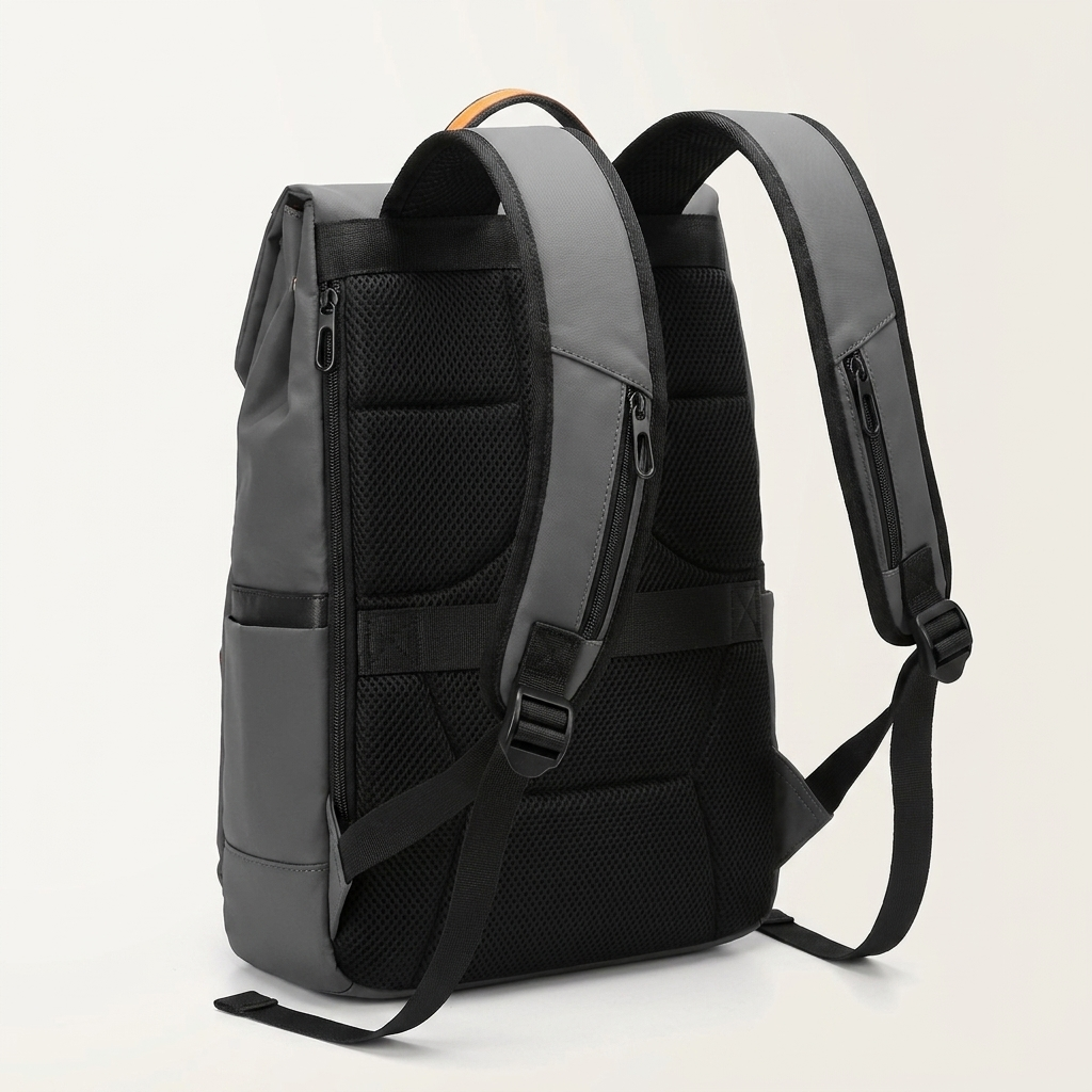 Nylon Commuter Laptop Backpack - Water-Resistant 20-35L Daypack, Fits 16"