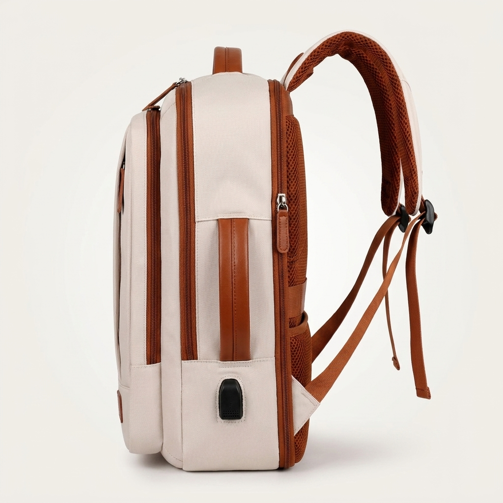 Zip-around expansion gusset takes capacity from 36L up to 55L