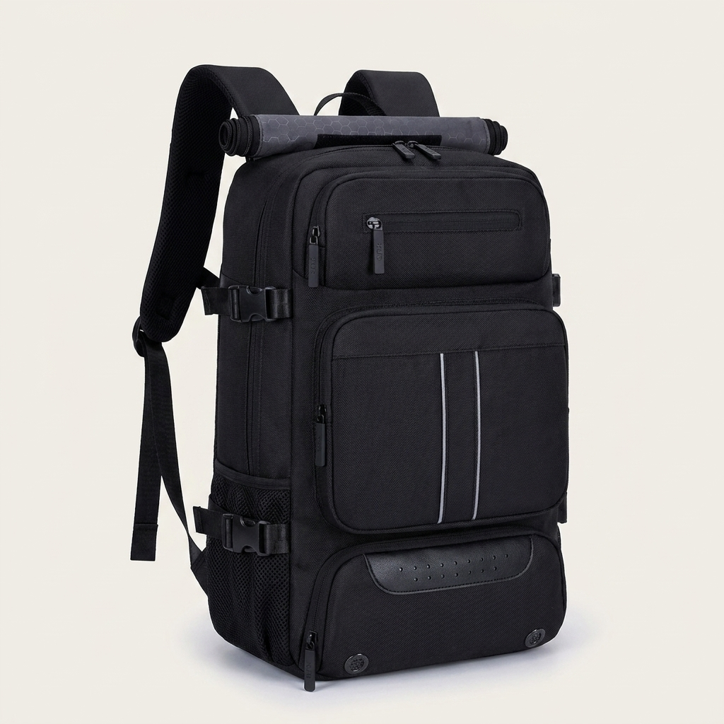 Spliced solid-colour daypack available in six versatile shades