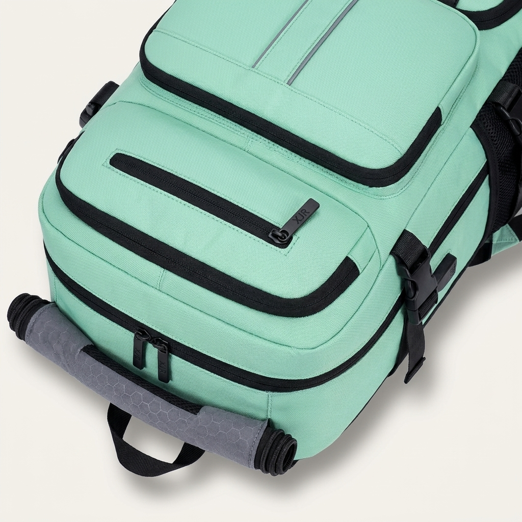 Air-cushion shoulder straps and padded back panel for full loads