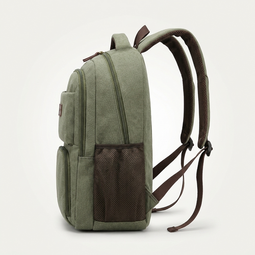 Canvas Anti-Theft Commuter Backpack - Water-Resistant Daypack, Fits 16"