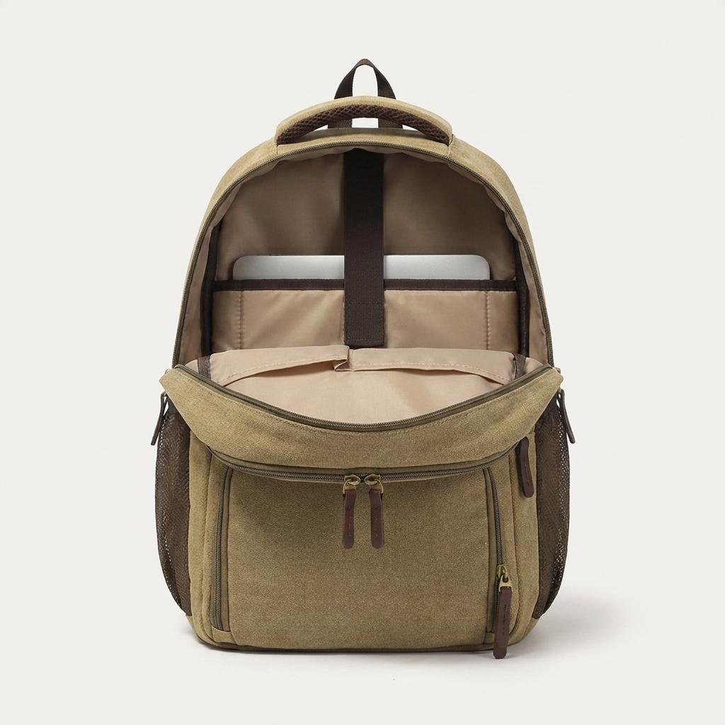 Ergonomic curved back panel and padded straps to reduce strain