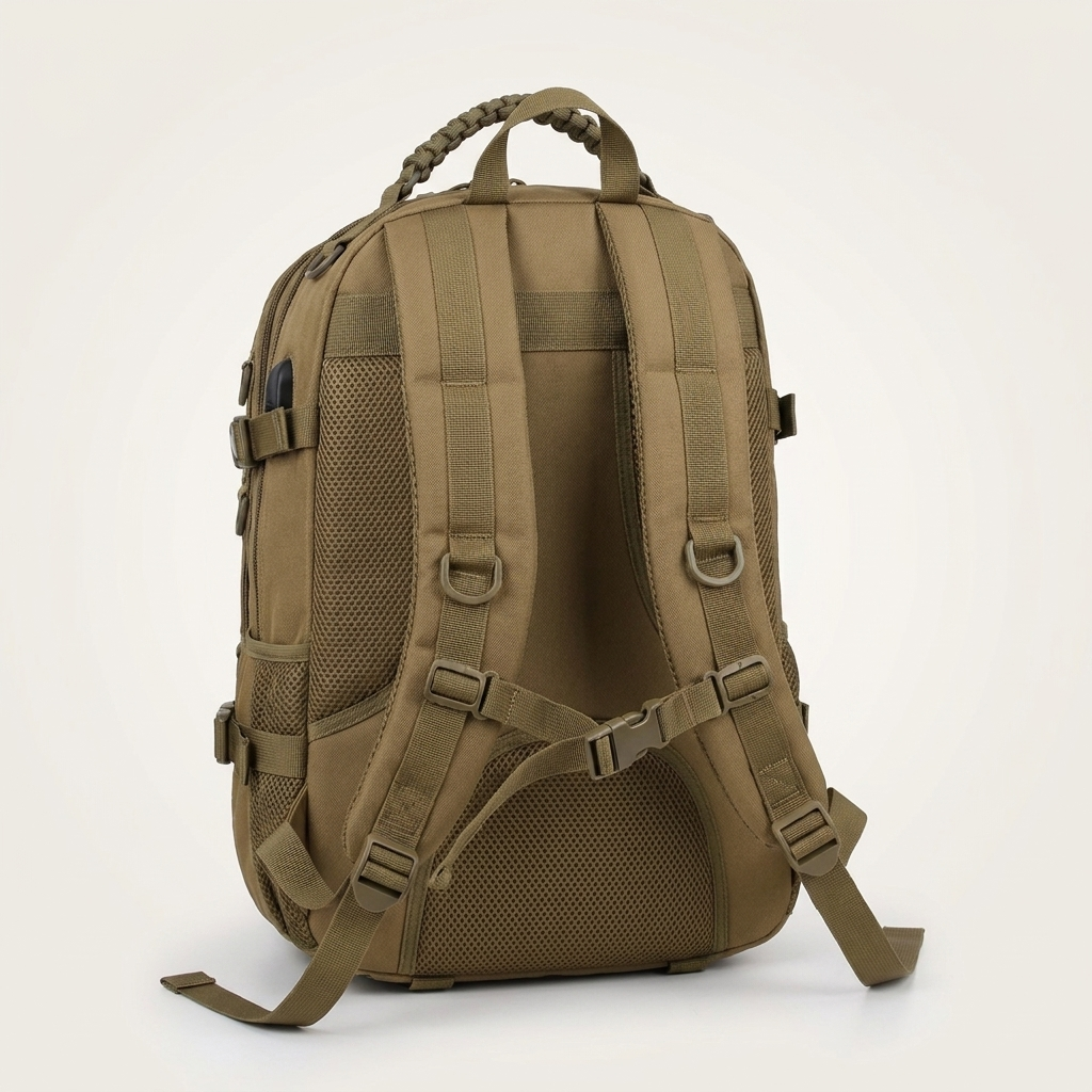Tactical Military-Style Backpack - Water-Resistant 16" Outdoor Rucksack, 20-35L
