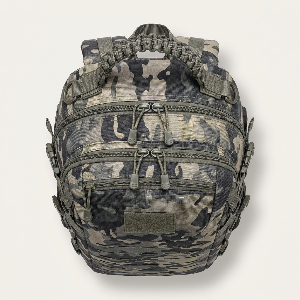 Tactical Military-Style Backpack - Water-Resistant 16" Outdoor Rucksack, 20-35L