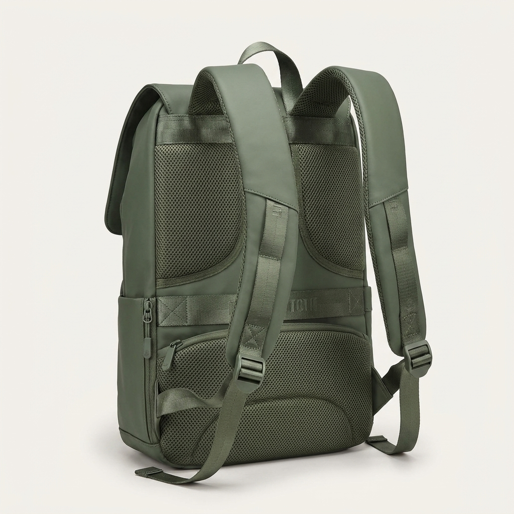 20-35L main compartment holds a 16-inch laptop and daily essentials