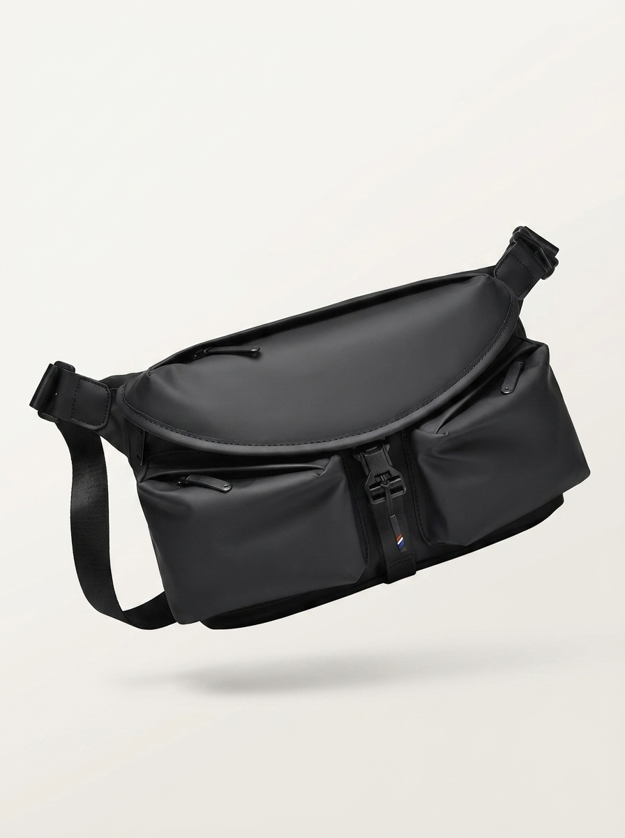 Functional Crossbody Chest Bag - Waterproof Multi-Pocket Travel Sling, Fits 8"