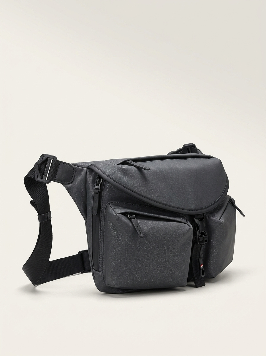 Functional Crossbody Chest Bag - Waterproof Multi-Pocket Travel Sling, Fits 8"