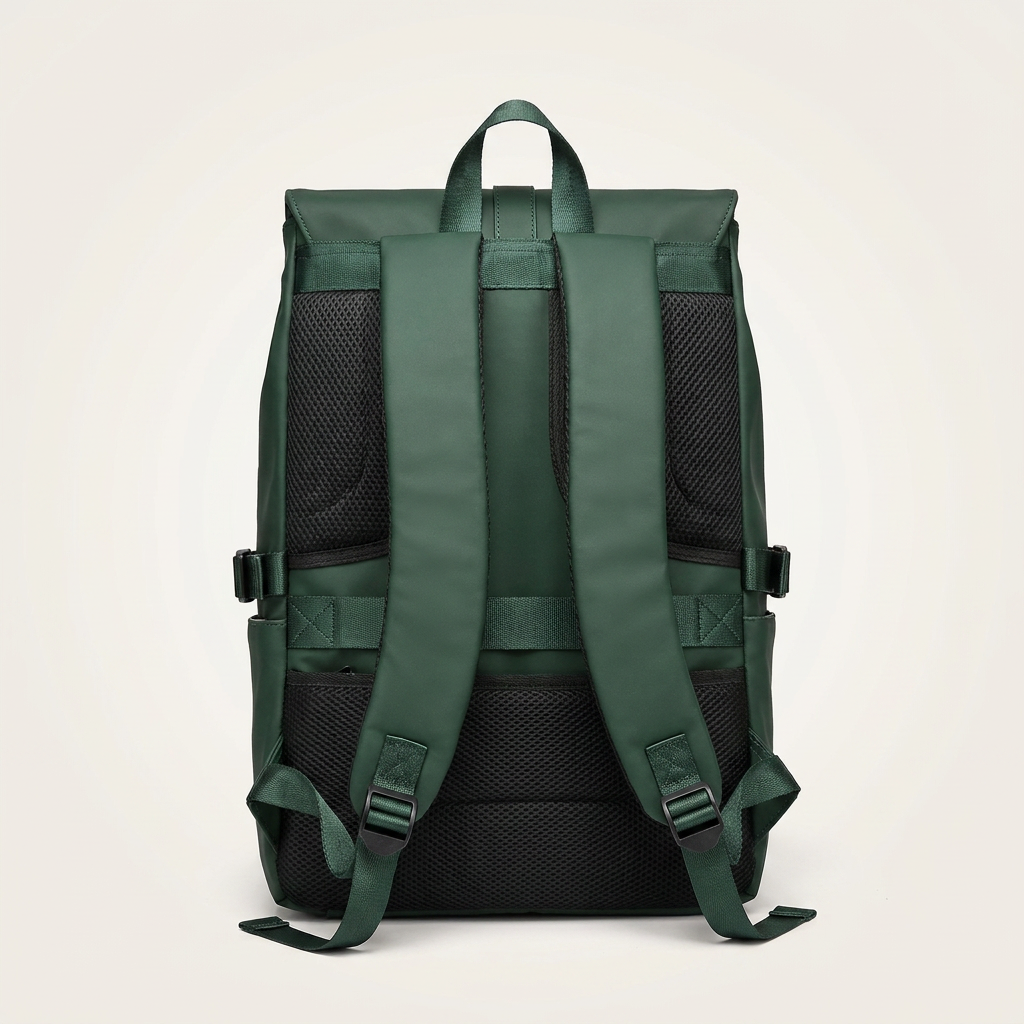 Air-cushion shoulder straps and load-reducing design for all-day carry