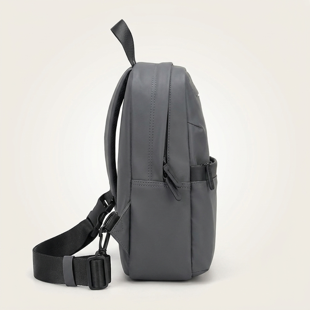Chest bag holding a tablet up to 10 inches plus phone and wallet