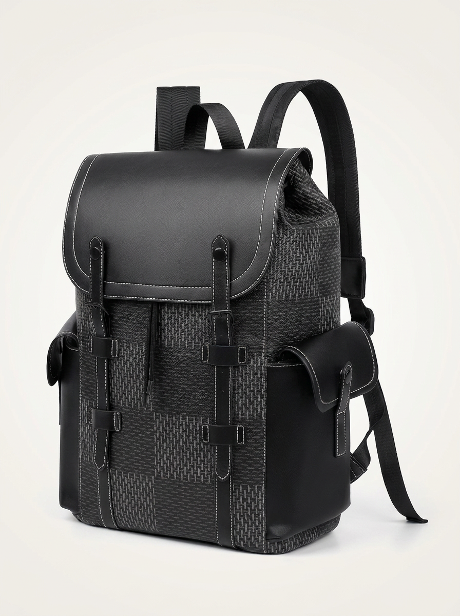 Wear-resistant polyester lining, in black, dark brown, cream white or black plaid