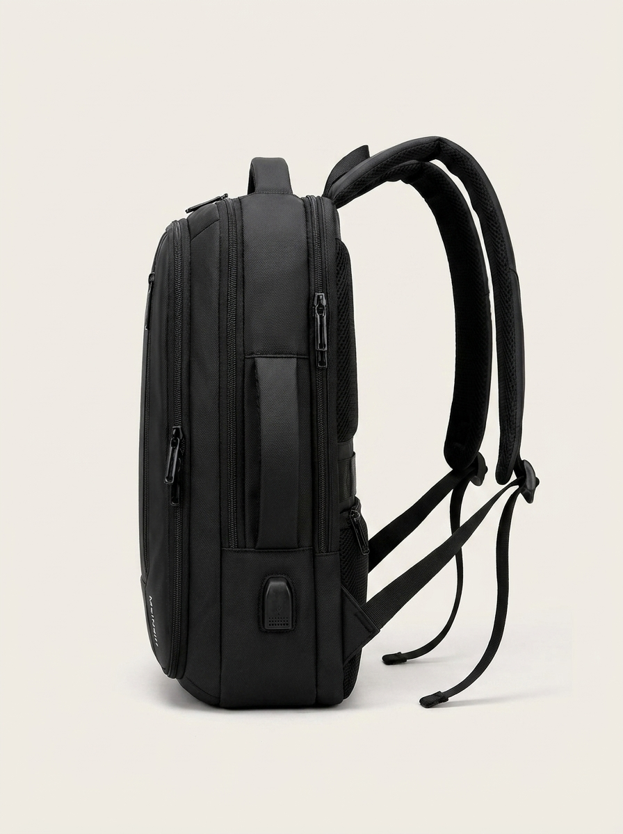 Coated Oxford backpack with a water-resistant, wear-resistant finish