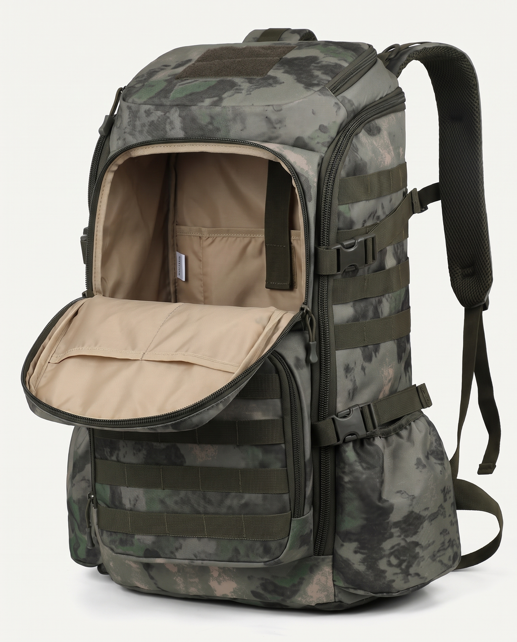 Sturdy buckles, reinforced stitching and a top grab handle