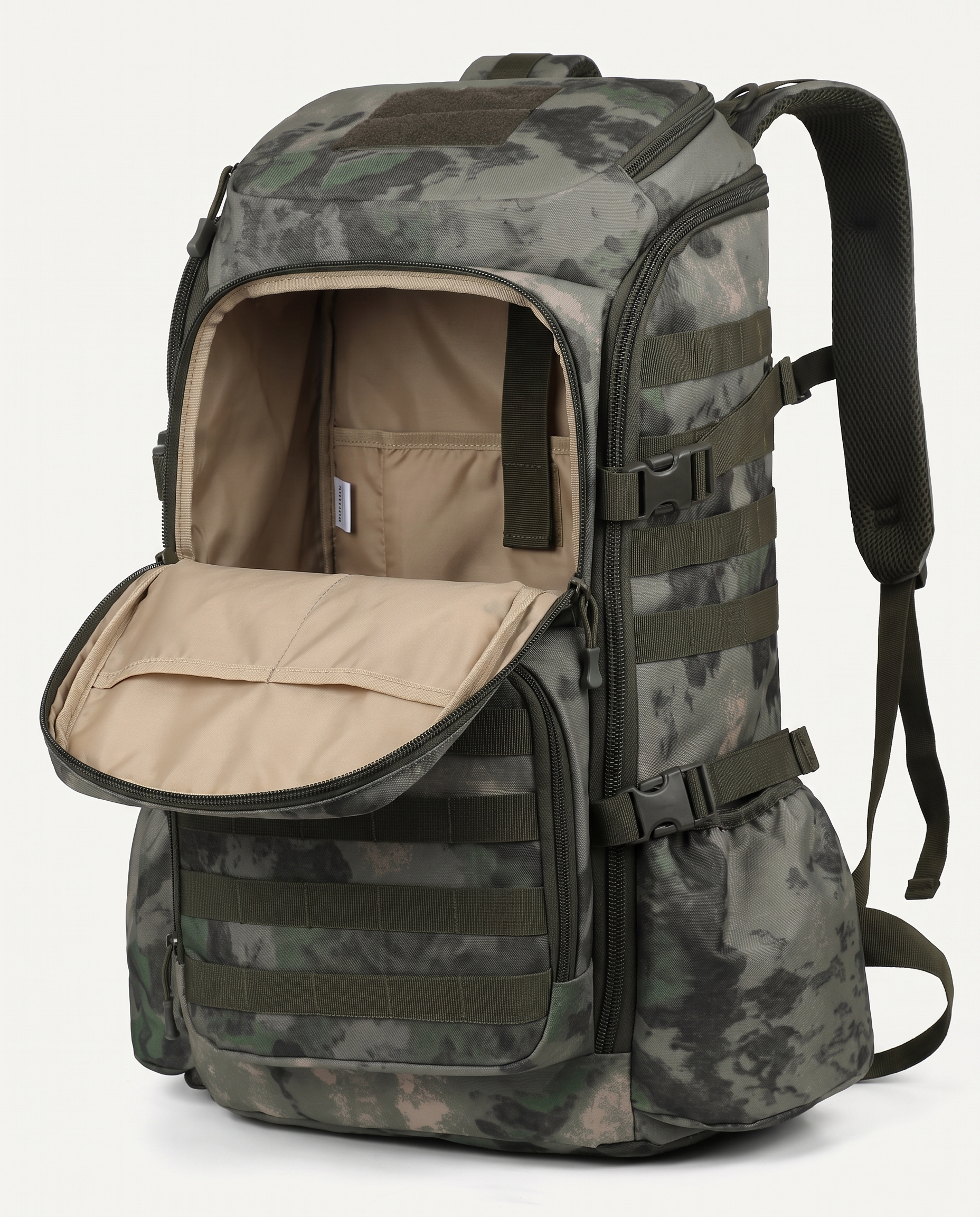 Sturdy buckles, reinforced stitching and a top grab handle