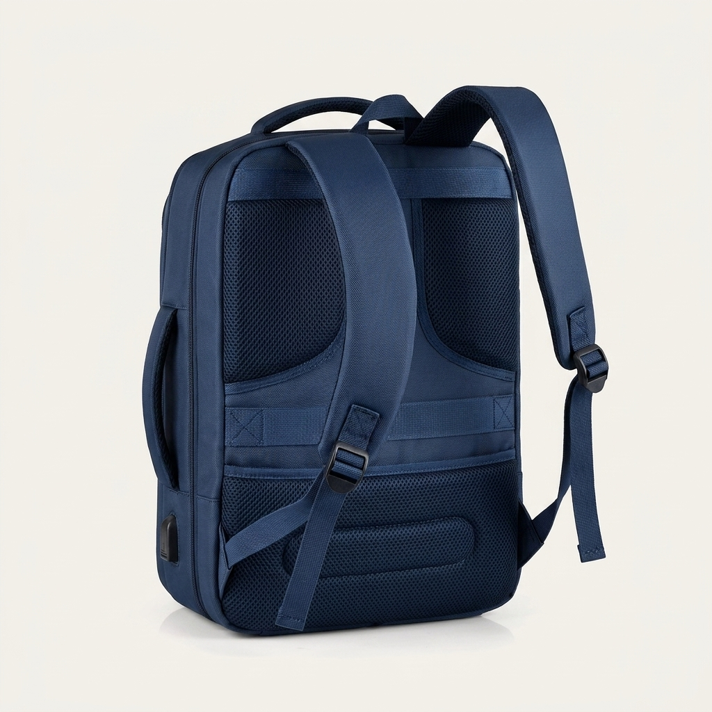 Dedicated padded sleeve securing laptops up to 16 inches