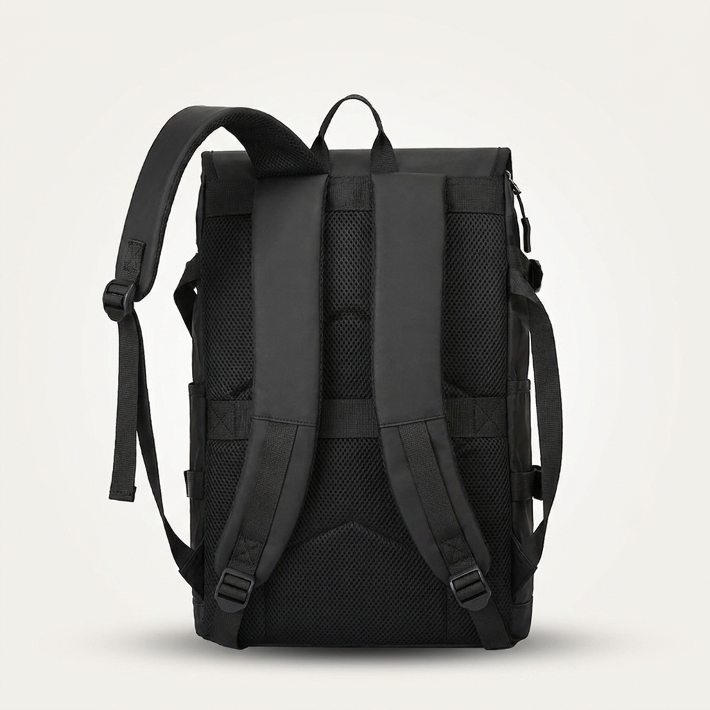 Slim under-20L profile keeping the backpack neat on the shoulders