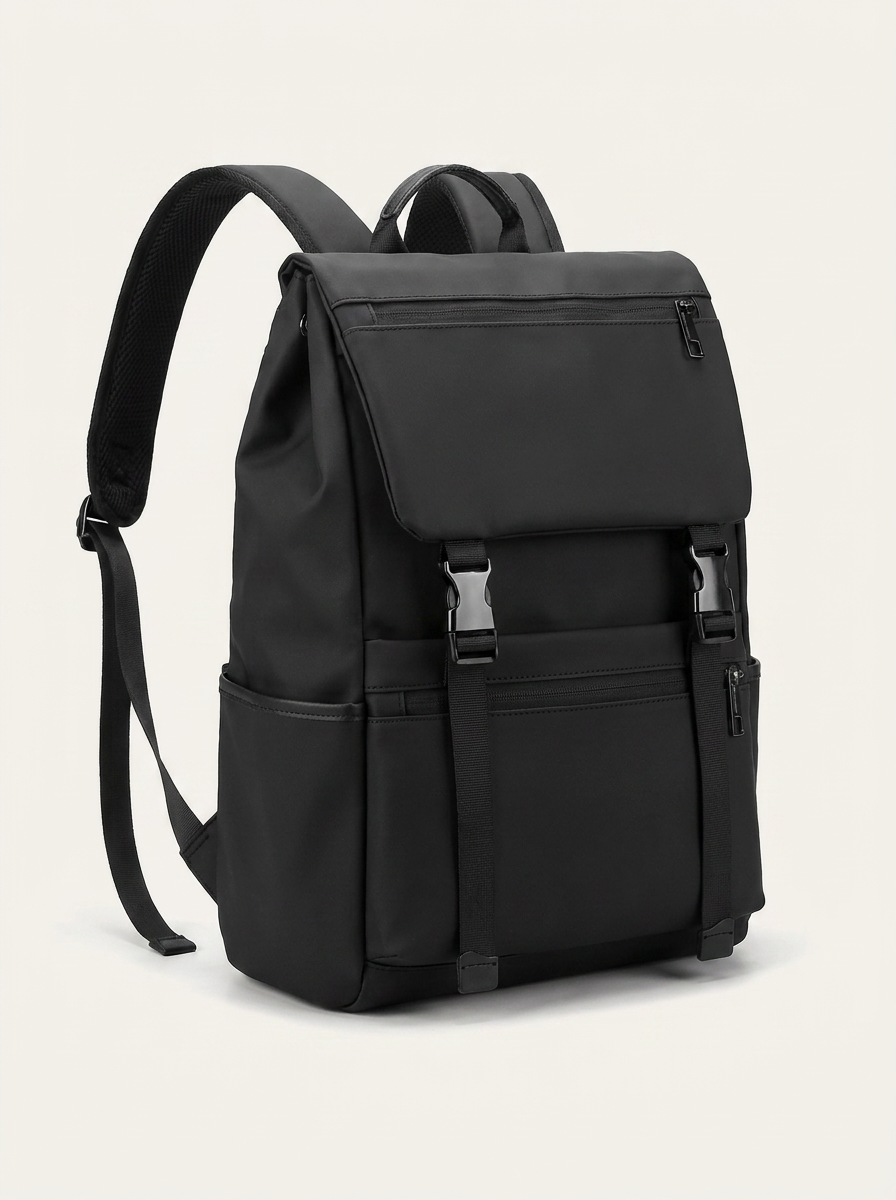 Contrast-splice membrane rucksack available in Black and Dark Grey