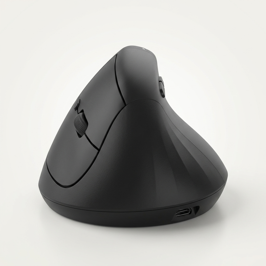 Vertical wireless mouse with adjustable 1600 DPI sensor across three levels