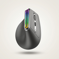 Vertical Ergonomic Wireless Mouse - Rechargeable, RGB, 2400 DPI, 6 Buttons