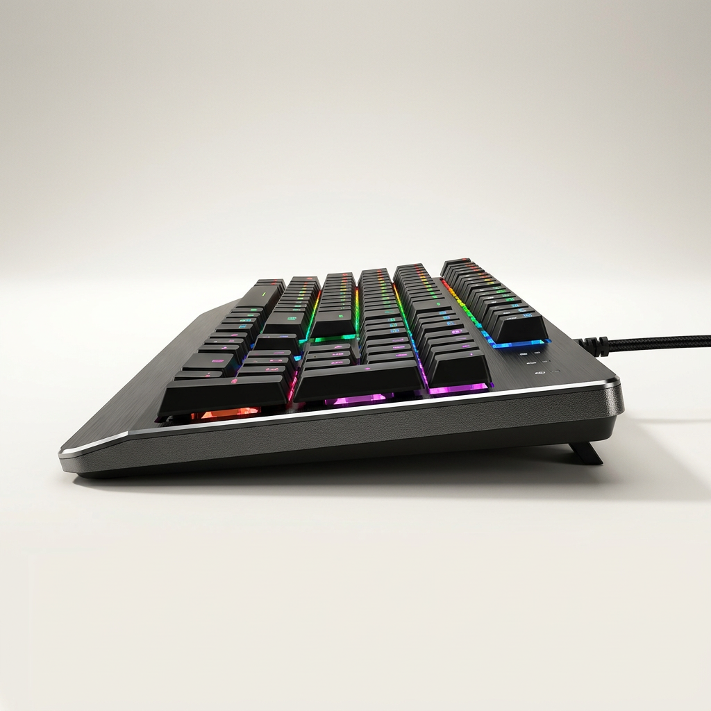 USB plug-and-play gaming keyboard needing no drivers or batteries