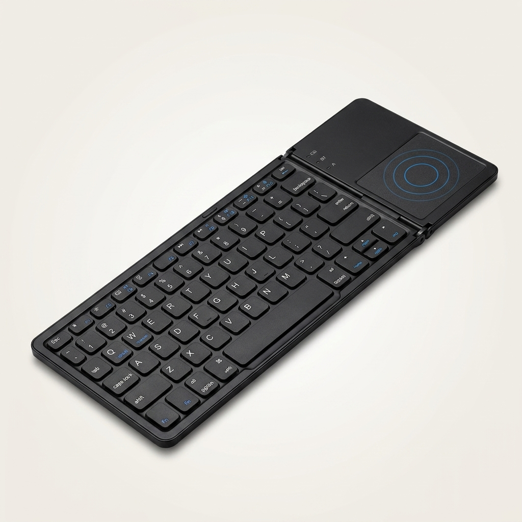 Foldable Bluetooth Keyboard - Ultra-Thin Portable 63-Key for Phone, Tablet & Laptop