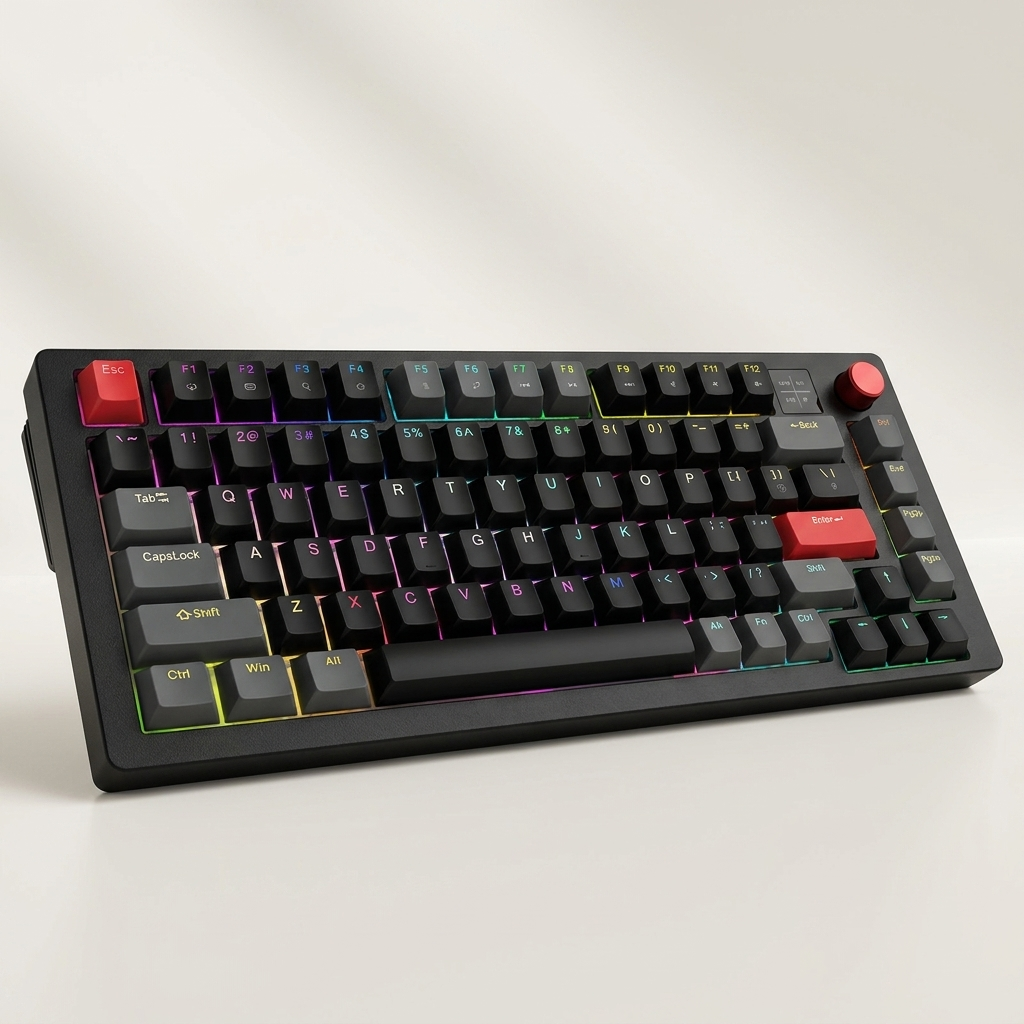 75% Gasket Mechanical Keyboard - 82-Key Tri-Mode Wireless, RGB, Compact Gaming