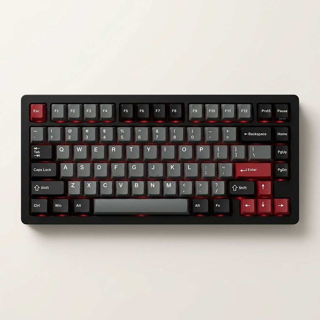 75% Gasket Mechanical Keyboard - 82-Key Tri-Mode Wireless, RGB, Compact Gaming