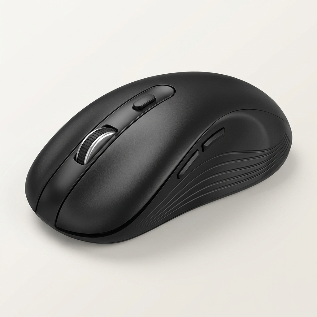 Wireless Keyboard & Mouse Set with Phone/Tablet Holder - 2.4G Full-Size, Plug & Play