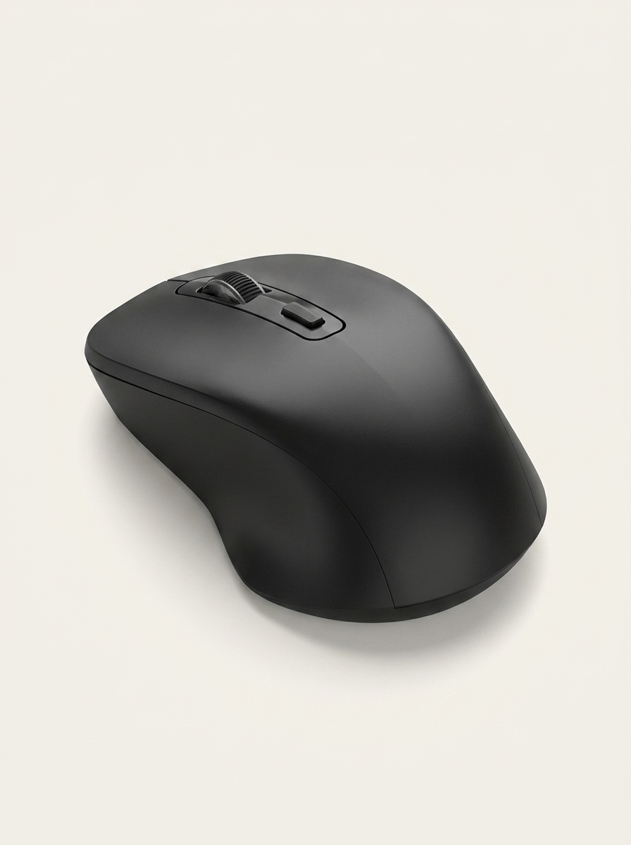 Ergonomic contoured mouse with ABS shell rated for three million clicks