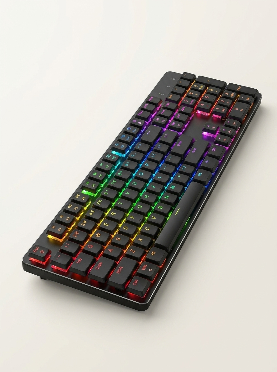 Ultra-Slim Low-Profile Mechanical Keyboard - 111-Key, Brown Switches, Wired & Bluetooth