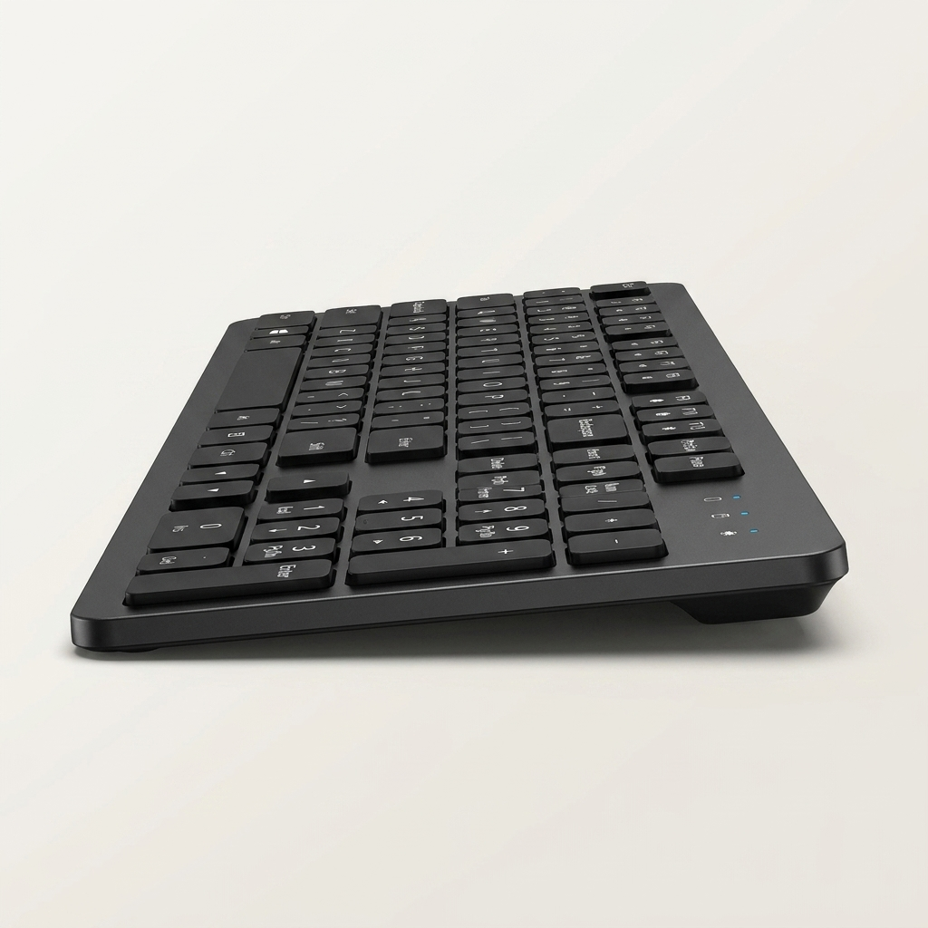 Ultra-Slim Wireless Keyboard - Silent Scissor-Switch, 104-Key, Multi-Device Backlit